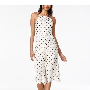 Polka dot culotte jumpsuit
